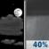 Friday Night: Partly Cloudy then Chance Rain Showers